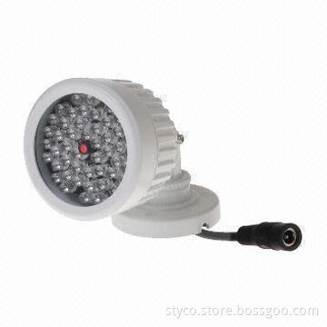Indoor/Outdoor IR Illuminator with Twilight Switch and 40-meter IR Night Vision Distance